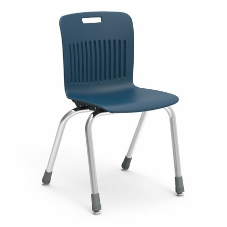 VIRCO Analogy® Series 16" Classroom Chair, 3rd - 4th Grade with Nylon Glides - Navy Seat AN16